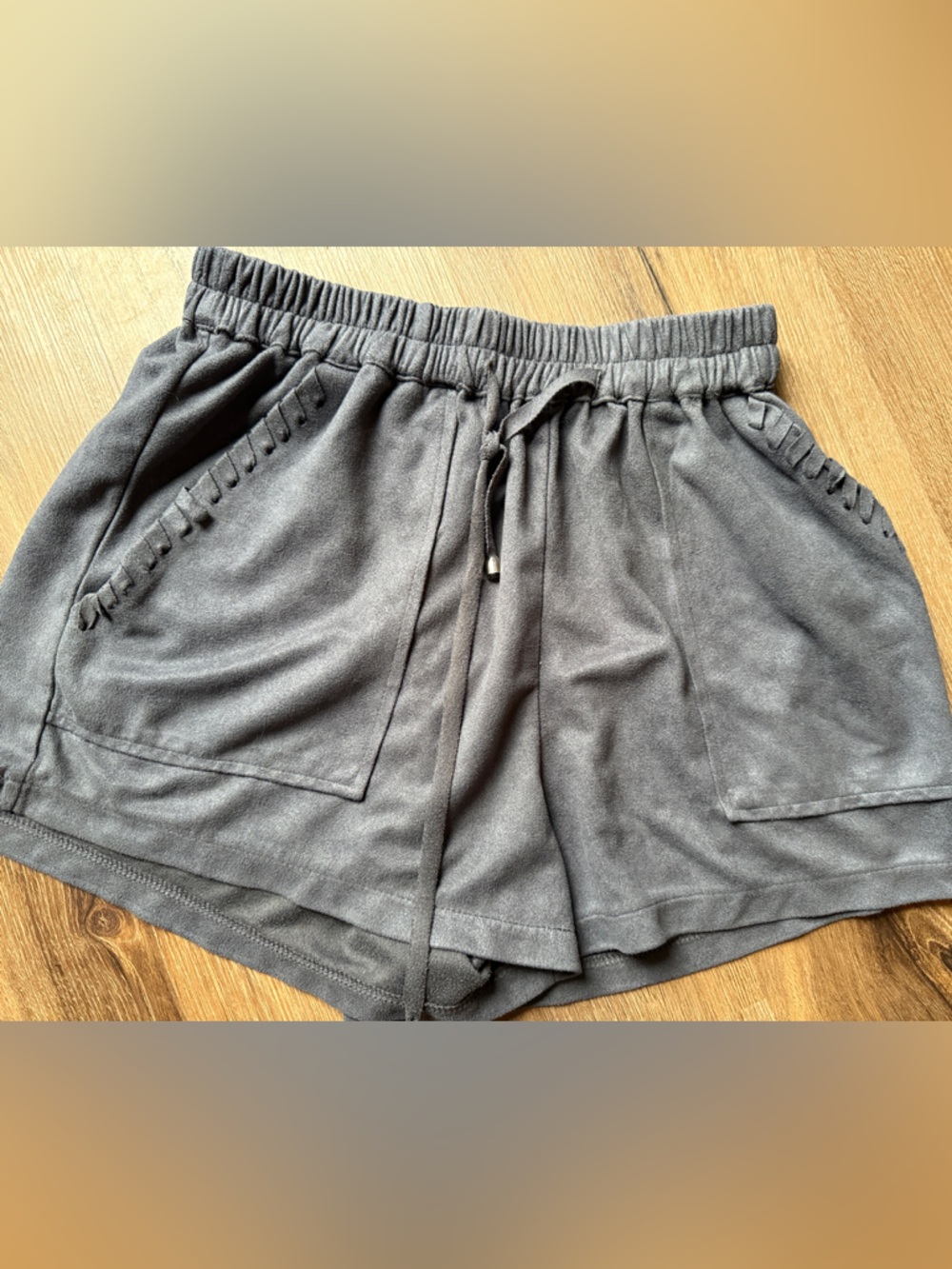 Boohoo Gray Drawstring Casual Women’s Shorts